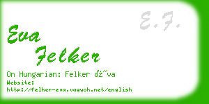eva felker business card